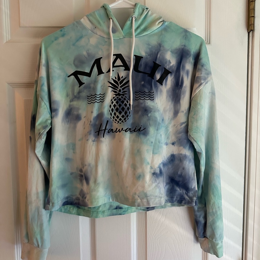 Blue Tie-Dye Maui Hawaii Hoodie